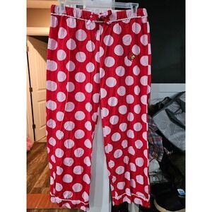 Louisville Cardinals Red Polka Dot Pajama Pants Lounge Sleep Bottoms
